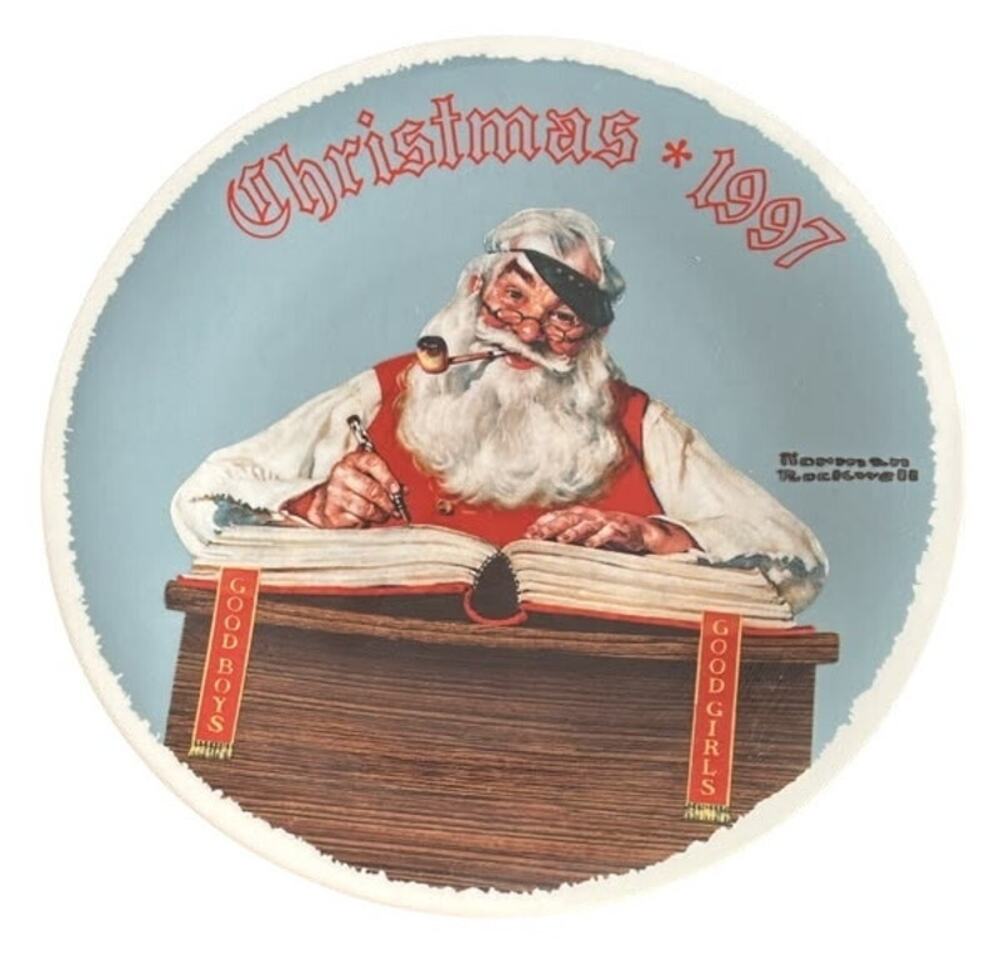 Norman Rockwell 1997 For Good Boys and Girls Christmas Plate Knowles COA